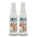 No Scent Small Animal - Professional Pet Waste Odor Eliminator & Cleaner - Safe All Natural Probiotic & Enzyme Formula Smell Remover for Hutches Tanks Enclosures Bedding Toys and Surfaces 2 oz x 2