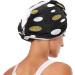 Quick Drying Irregular Dot Pattern Hair Cap & Towel Set - 2 Piece Absorbent Soft Comfortable with Button Headband - Buy Online on GoSupps.com