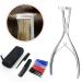 SIOKUY Hair Extension Pliers for Fastening Tape in Hair Extensions Human Hair & tape in extensions & hair extensions tape in & tape ins (Silver)
