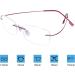 JoXiGo Rimless Reading Glasses for Men & Women - Ultralight 13g Flexible Frame with Case - 2.5 Magnification for Ages 60-64 - Stylish & Comfortable - Buy Online on GoSupps.com