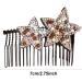 Hair Comb Clips - Shape Hair Finishing Fixer Comb | ABS Upside-Down Comb Hairpin Pentagram Hairpin Hair Finishing Fixer Comb Bridal Hair Pins Hair Accessories For Girls Women - Buy Online on GoSupps.com