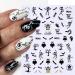 JMEOWIO 9 Sheets Halloween Black Silver Nail Art Stickers Decals Self-Adhesive Nail Supplies Nail Art Design Decoration Accessories - Buy Online on GoSupps.com