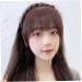 Headband with Bangs Fluffy Front Fake Bangs Synthetic Braided Headband Wig with Bangs Non slip Headband Hair Extensions Dark Brown Hair Supplies - Buy Online on GoSupps.com