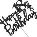 Tenhaisi Glitter Black Happy 18th Birthday Cake Topper 18th Birthday Party Decoration - 18 and Fabulous Birthday Topper for Cake - Cheers To 18 Years Wedding Anniversary/Birthday Party Decoration - Buy Online on GoSupps.com