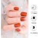Semi Cured Gel Nails Strips - 20cps Stickers Nail Wraps Soft Self - Full Wraps Nail Polish Stickers French Style Orange Glitter (Gradient Orange) - Buy Online on GoSupps.com