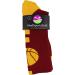 MadSportsStuff Basketball Crew Socks - Cardinal Red/Gold - Made in USA - Youth & Adult Sizes - Buy Online on GoSupps.com