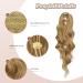 FESHFEN 60cm Mixed Blonde Curly Wavy Clip-In Ponytail Extension for Women - Long Synthetic Hairpiece Drawstring Ponytail - Buy Online on GoSupps.com