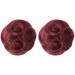 REECHO 2 PCS Mini Claw Clip in Messy & Cat Ears Hair Bun Extensions Wig Accessory Updo Hairpieces for Women Girls (Pack of 2-3.5" Wavy Burgundy) Pack of 2 - 3.5" Wavy Burgundy - Buy Online on GoSupps.com