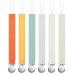 6 Pack Neutral Pacifier Clip for Baby Boys Girls Fabric Binky Clip Pacifier Hold with Metal Clip Baby Birthday Gift