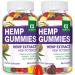 Hemp Gummies for Sleep Pain Anxiety - High Potency Pure Extra Strength Hemp Oil Infused Gummy Bears - 100% Natural Sleep Gummies Edibles for Adult (2 Packs)