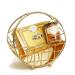 Jaiccha Ghasitaram Half Moon Metal Basket of Mix Dryfruits Soan Papdi |Gift for Diwali Gifts Holi Rakhi Valentine Christmas Birthday Anniversary Her Him|