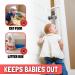 Door Buddy Baby Proof Door Latch for Cats - Grey | Adjustable Cat Strap | Child Safety Lock for Baby Gate Interior | Prevents Access to Cat Food & Litter Box - Buy Online on GoSupps.com