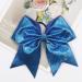 Oaoleer 7 Large Glitter Cheer Hair Bows - 6PCS Ponytail Holder Elastic Bands for Teen Girls College Sports - Handmade Royal Blue Cheerleader Bows Hair Ties - Buy Online on GoSupps.com