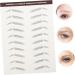 FOYTOKI 6pcs Eyebrow Stickers Brown Fake Eyebrows Makeup Eyebrow Transfer Black Eyebrow Water Transfer Paper 5.8X1X0.1CM Brown - Buy Online on GoSupps.com