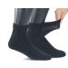 Yomandamor Mens 5 Pairs Cotton Ankle Seamless Diabetic Socks Cushioned Compression Socks with Non-Binding Top 10-13 Black