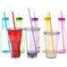 ALINK 10.5 Long Rainbow Colored Reusable Straws for 20oz/30oz Tumblers - Set of 10 with Cleaning Brush - Rainbow Colors - Buy Online on GoSupps.com