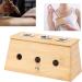 Buy Moxibustion Box - 3 Holes Bamboo Healing Holder for Moxa Sticks | Relief from Fatigue - Buy Online on GoSupps.com