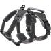 Belpro multi-purpose dog harness no breakdown no pulling reflective adjustable vest with durable handle dog dishes for large/active dogs (black l) l (1 Pack) black