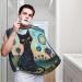Black Cat Print Beard Bib Apron | Non-Stick Men's Hair Catcher | Perfect Shaving Gifts for Men | One Size Black - Buy Online on GoSupps.com