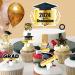 72pcs Graduation Cupcake Toppers 2024 Cake Topper Decorations Black and Gold Class of 2024 Congrats Grad Theme Party Supplies Graduate Party Cake Picks - Buy Online on GoSupps.com