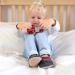 Dotty Fish Soft Leather Fire Engine Toddler Shoes for Boys | Non-Slip Suede Soles | 0-6 Months to 4-5 Years - Buy Online on GoSupps.com