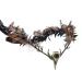 MOSTORY Handmade Brown Feather Crown - Gothic Flower Headpiece Elf Moon Cirlet with Crow Skull Dark Woodland Headband for Women Witch Renaissance Halloween Cosplay Goth Wedding