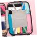 WOONEKY Hair Dryer Storage Bag Canvas Hair Dryer Organizer Bags for Travel Curling Iron Fabric Miss Modeling 33x30cm Light Grey - Buy Online on GoSupps.com