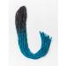 DreadLab - Soft Style Ombre Double Ended Synthetic Dreadlocks Twists 10 Pack (Black - Light Sapphire Blue Transitional)