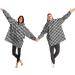 Hoodie Blanket with Sleeves - Warm & Soft Full Body Flannel Sweatshirt Blanket for Men Women & Teens | Cozy TV Blanket - Buy Online on GoSupps.com