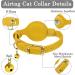 Oopsdoggy Leather Airtag Cat Collar with Bell - Tear-Resistant GPS Collar for Cats & Small Dogs - Light Yellow | Apple Airtag Holder - Buy Online on GoSupps.com