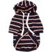 Zweitea Striped Hoodie for Small to Medium Dogs | Soft Short Sleeve Puppy Sweatshirt | Navy Blue Dog Clothes - Buy Online on GoSupps.com
