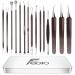 2023 Updated 15 PCS Pimple Popper Tool Kit Blackhead Remover Comedone Acne Extractor Tools Professional Sharp Stainless Skin Blemish Removal Pimple Tools with Metal Case Brown