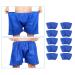 10 Pcs Men's Disposable Cotton Boxer Briefs - Ideal for Travel, Beauty Salons - Blue - Buy Online on GoSupps.com