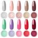 2G Dipping Powder Kit Nail Starter Nail 10PCS Dipping Powder System French Powder No Needed Nail Lamp Fast Dry Nail Art Manicure DIY Salon Gift Set for Women Girls DIY Nail Beginner Home Salon Gift color08