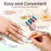 Modelones Chrome Nail Powder Set - White Pearl Effect 4Pcs Powder, Silicone Brush, Cotton Swabs & Color Display Sticks - Buy Online on GoSupps.com