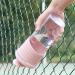 OUOUMUF Protein Shaker 700ml - BPA-Free Durable & Odor-Neutral Cup for Creamy Fitness Shakes - Modern Transparent Pink Design - Buy Online on GoSupps.com