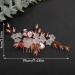 Deniferymakeup Rhinestone Wedding Hair Side Comb Flower Hair Comb Bridal Headpiece Wedding Hair Accessories for Brides and Bridesmaids (Rose Gold) - Buy Online on GoSupps.com
