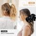 9.5 inch Silk Oversized Scrunchies 3 Pack - Extra Large Satin Hair Ties for Women and Girls - Black Black Black - Buy Online on GoSupps.com