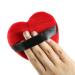 VOCOSTE 4 Pcs Loose Powder Puff - Soft Heart Shape Makeup Tool for Flawless Face - Short Plush Blender in Black & Red - Buy Online on GoSupps.com