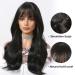 Shop Natural Long Black Wigs for Black Women - Curly Brunette Heat-Resistant with Bangs - Buy Online on GoSupps.com