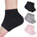 3 Pairs Moisturizing Heel Socks - tifanso Heel Socks for Dry Cracked Feet, Gel Heel Repair Socks for Cracked Heels, Moisture Socks for Women Dry Feet, Moisturizing Spa Socks for Overnight (Regular) regular Pink, Black, Gray