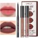  Eastuy Lip Pencil and Lipstick Makeup Kits Lip Makeup Gift Set Long-Lasting Waterproof Matte Lipstick Lip Pencil - Buy Online on GoSupps.com