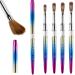 4 Pieces Kolinsky Acrylic Nail Brush Kolinsky Hair Bristles Round Shaped Handle Acrylic Brush Nail Brushes for Acrylic Application Nail Art Brush Nail Manicure Tool Size 6  8  10  12