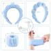 Yeabininee Spa Headband Set - Blue Fluffy Hairbands for Makeup & Skincare, Coral Velvet Women's Headbands with Wristband & Hanging Hook - Ideal Gifts - Buy Online on GoSupps.com
