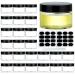 Plastic Jars with Lids, Dabacc 24Pcs 4Oz Clear Plastic Travel Size Containers Storage Organizer for Slime Cosmetic Body Sugar Scrubs Beauty Supplies Leak Proof, Including 1 Pen and Labels