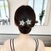 Flower Barrettes for Women | Cloth Alloy Flower Bud Shape Hair Clips Handmade Elastic Barrettes Hair Accessories for Stylish crystal - Buy Online on GoSupps.com