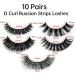 Eyelashes Russian Strip Lashes Natural Fluffy Wispy D Curly Effect Hybrid Strip Lashes Look Like Extensions 10 Pairs (MIX-H5) - Buy Online on GoSupps.com