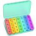 Tablet box 7 days in the evening in the evening at night freely pillendose 7 days 4 compartments medication box 7 days pill box large tablets weekly box pill box 7 days 4 compartments (cyan)