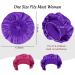 MELTU 1 Pack Hair Bonnet for Sleeping Satin Bonnet with Wide Elastic Band Silk Hair Wrap for Sleeping Soft Sleep Cap Purple - Buy Online on GoSupps.com