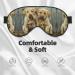 Puppies Dog Print Unisex Sleeping Eye Mask Soft Comfortable Light-Blocking Eye Mask - Buy Online on GoSupps.com